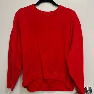 red crewneck